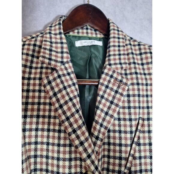 Liz Claiborne Jackets & Blazers - Vintage Liz Claiborne New York Plaid Blazer Womens XL Wool Blend 3 Button Career
